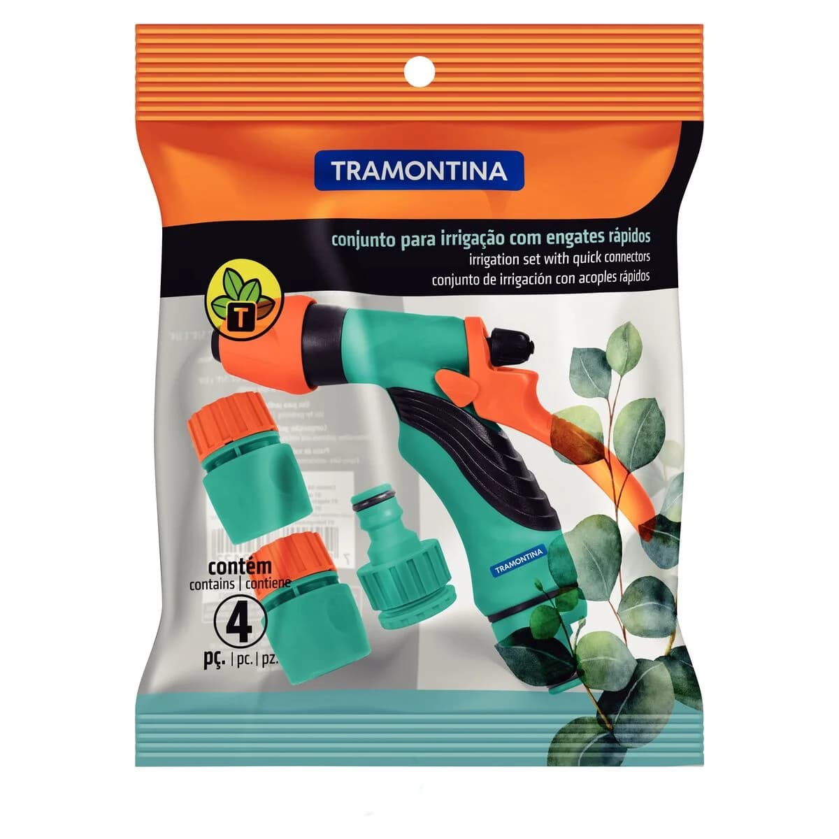 Juego Para Riego Tramontina Con Acoples Rapidos Hidropistola — miniatura 2
