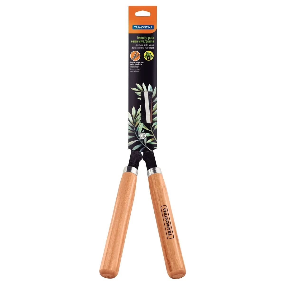 Tijera Para Cerca Pasto Podar Tramontina Mango Madera — miniatura 2