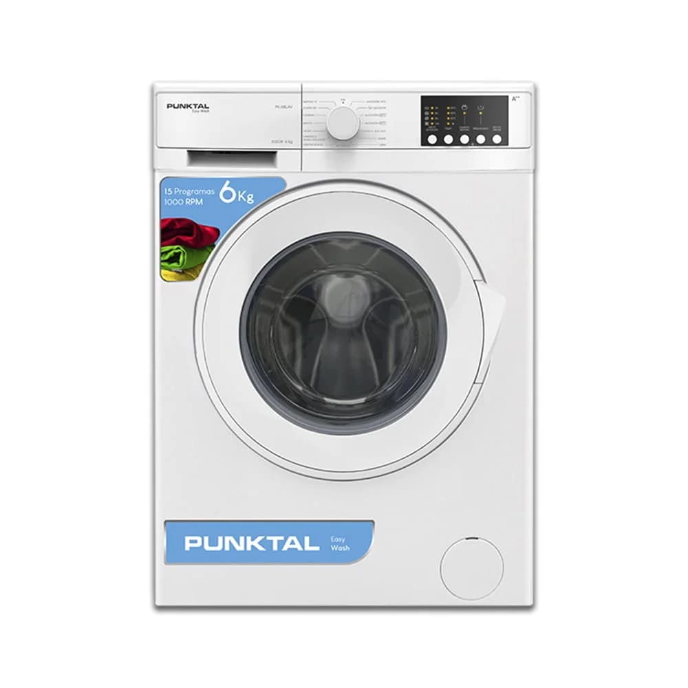 Lavarropas Punktal 6kg 15 Programas Digital Frontal Pk-08 — imagen 1 de 1