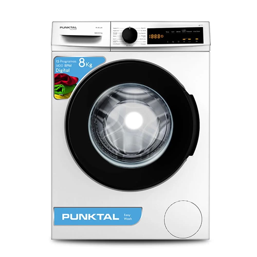 Lavarropas Punktal 8kg 15 Programas Digital Frontal Pk-18 — imagen 1 de 2