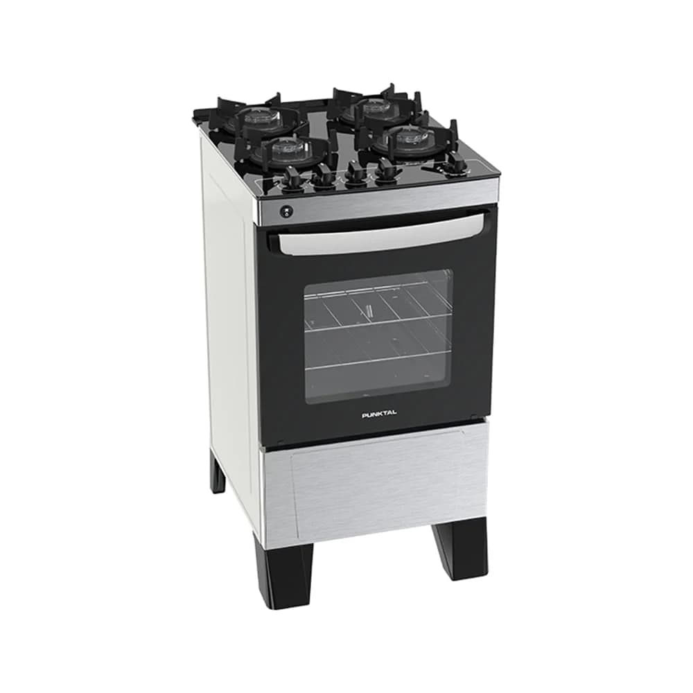 Cocina A Gas Punktal Pk-gl44 Inox Mesada Vidrio Luz — imagen 1 de 2