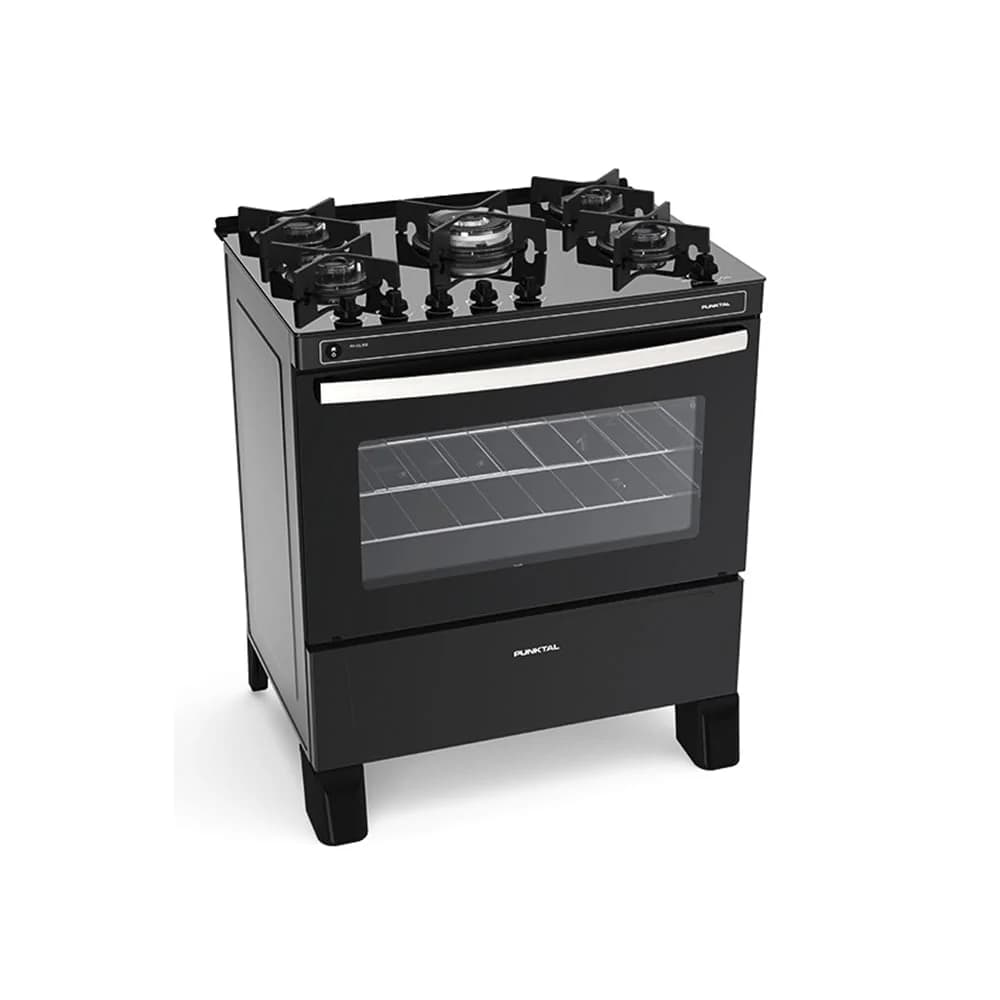 Cocina Punktal Agile Glass Pk-gl5 5 Hornallas Negra 220v — imagen 1 de 4
