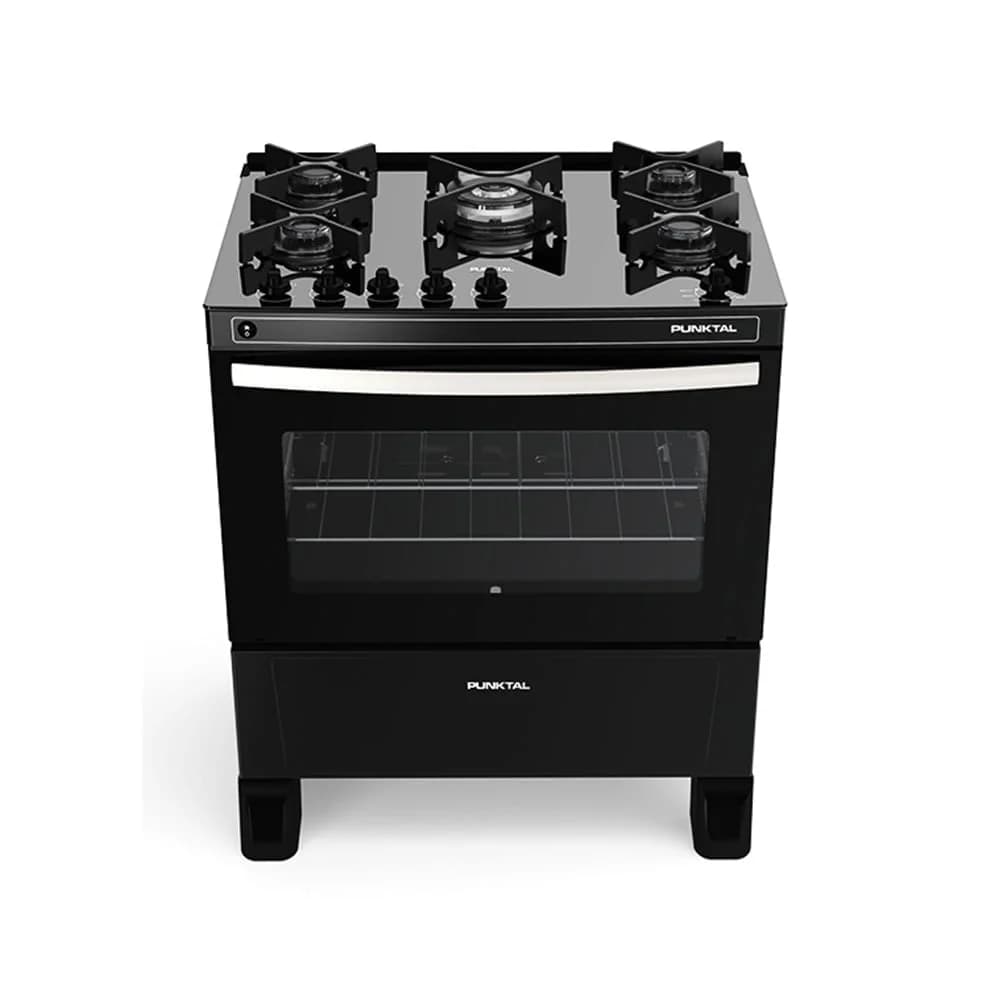 Cocina Punktal Agile Glass Pk-gl5 5 Hornallas Negra 220v — imagen 2 de 4
