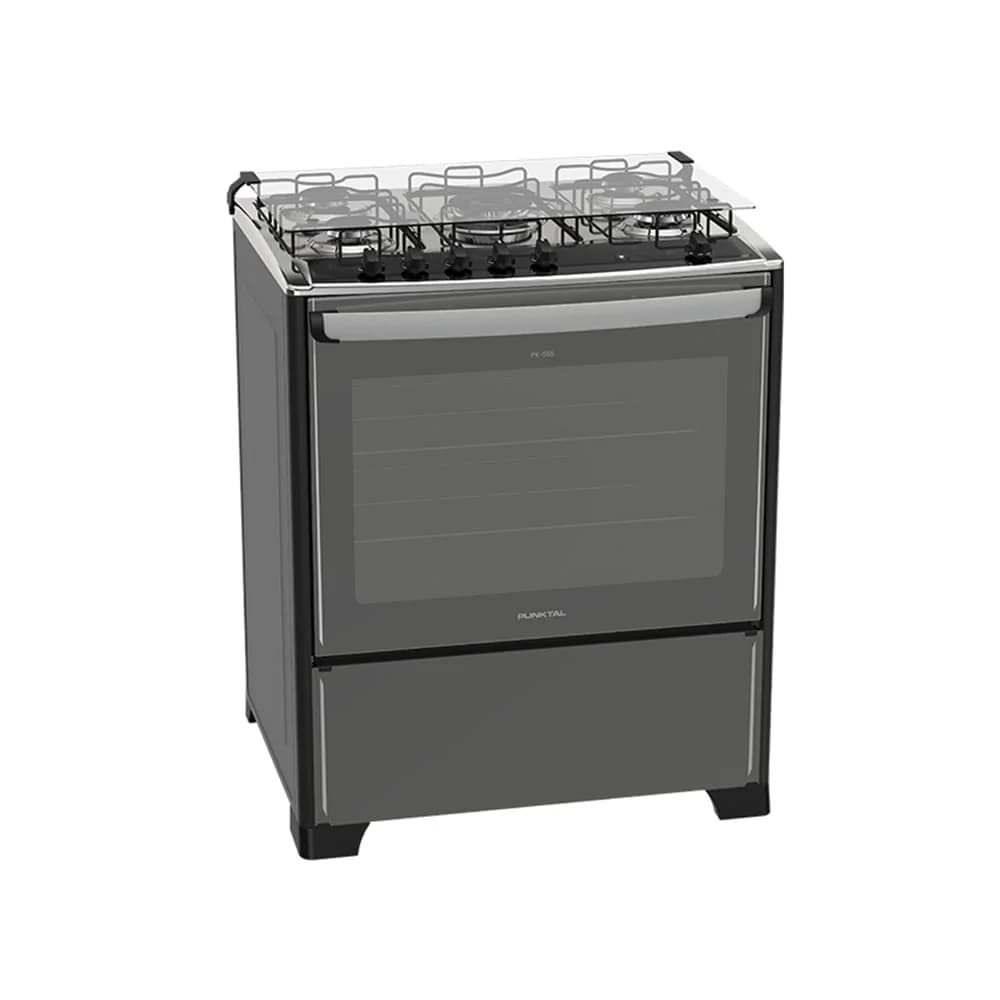 Cocina Punktal Pk-555 5 Hornallas Supergas Negra Tapa Vidrio — imagen 1 de 1