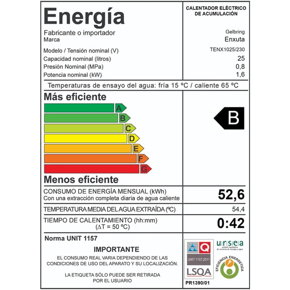 Termotanque Calefon Prisma 25 Litros Enxuta Tanque Acero — imagen 2 de 2