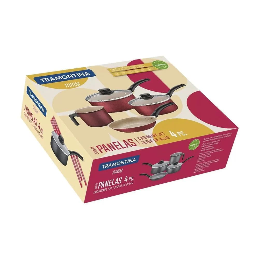 Juego De Ollas Tramontina Bateria Teflon 4 Piezas Turim — miniatura 2