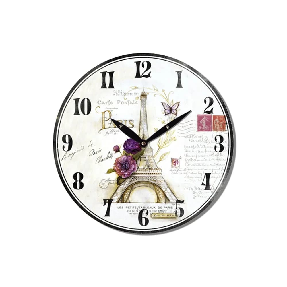 Reloj De Pared 28.8 Cm X 3.5 Cm Torre Eiffel Selecta — imagen 1 de 1