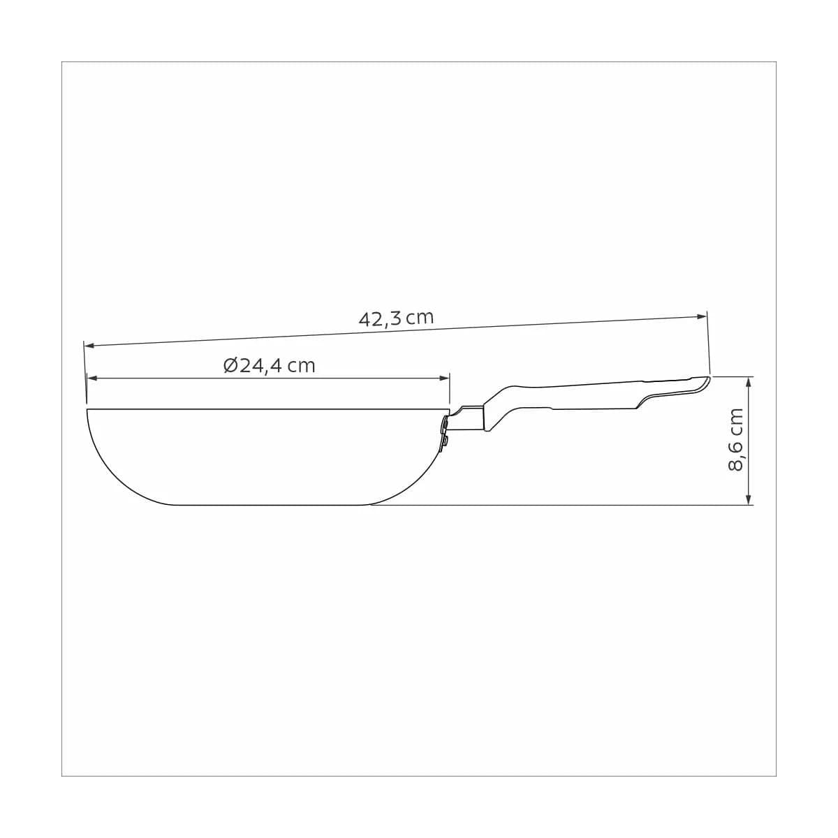 Sarten Wok Tramontina 24 Cm Teflon Antiadherente Loreto — miniatura 5