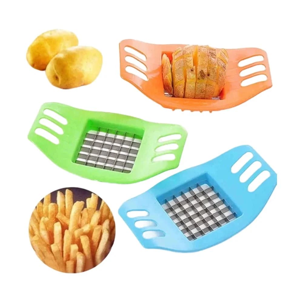 Cortador Papas Fritas Verduras Manzana Bastones Acero Inox — imagen 1 de 5