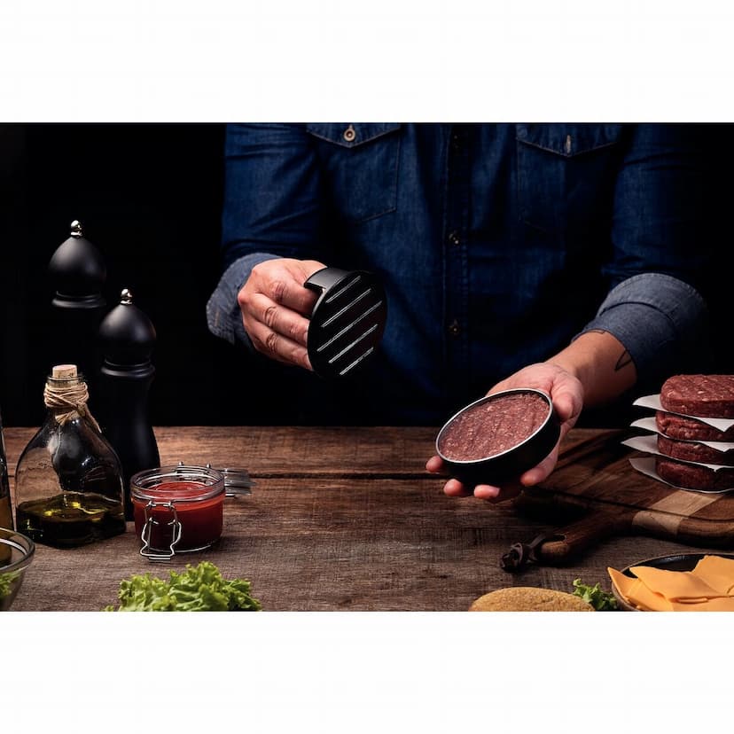 Molde De Hamburguesas Tramontina Black 11 Cm Aluminio — miniatura 3