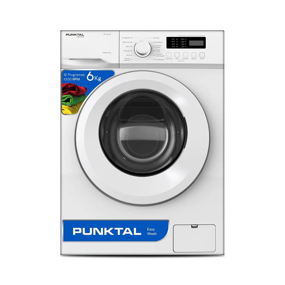 Lavarropas Punktal Frontal Pk-78 Lav 6 Kg 1000 Rpm 12 Progra — imagen 1 de 1