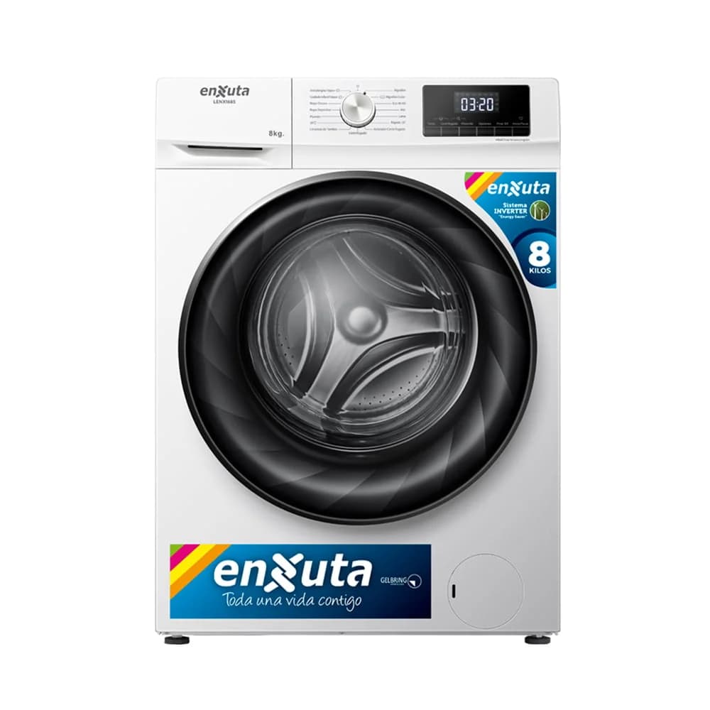 Lavarropas Enxuta Automatico Lenx1685 Inverter Blanco 8kg — imagen 1 de 1