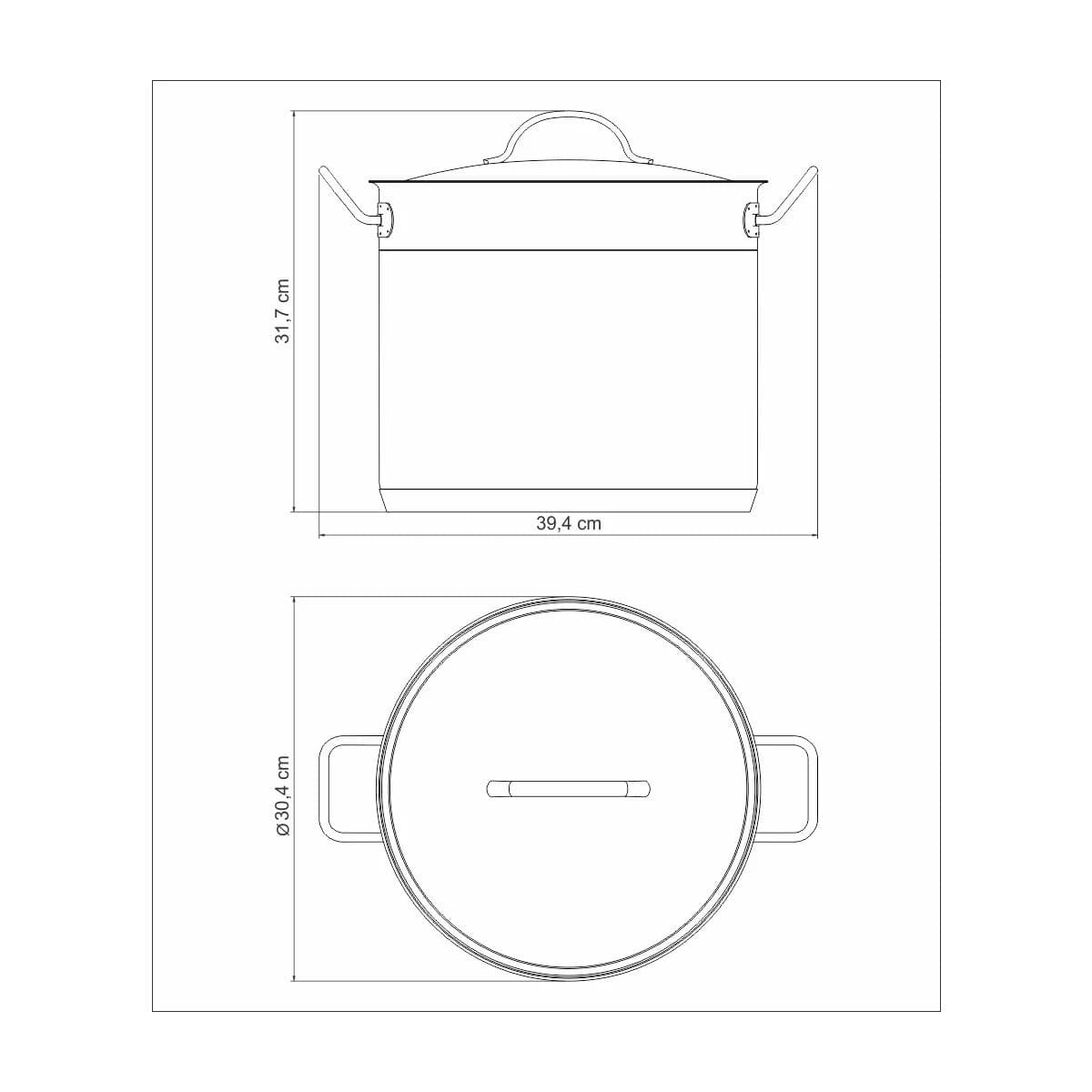Olla Tramontina Profesional 15.7 L Acero Inoxidable Induccion — miniatura 2