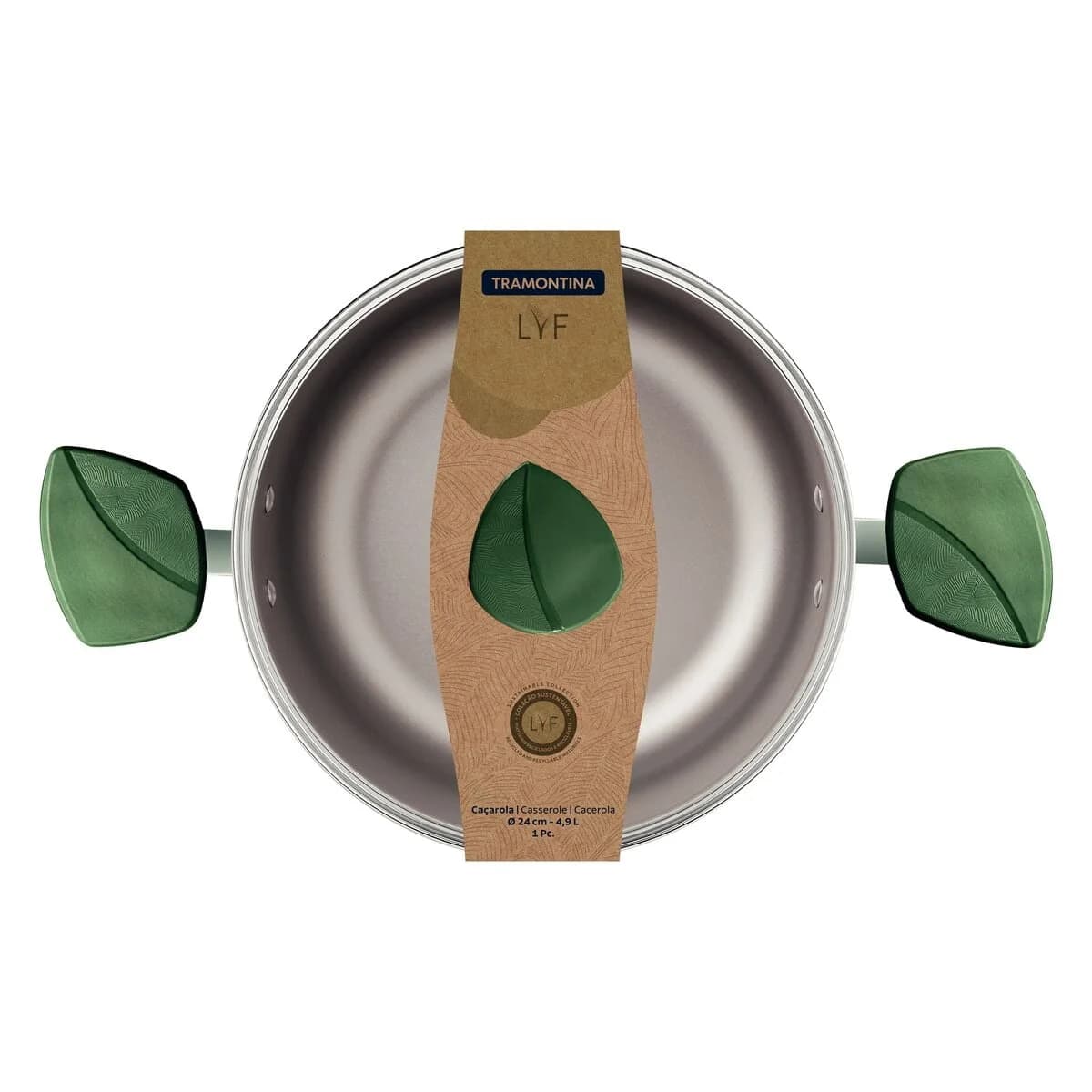 Olla Tramontina Teflon Antiadherente 24 Cm 4,9 Litros Lyf — miniatura 2