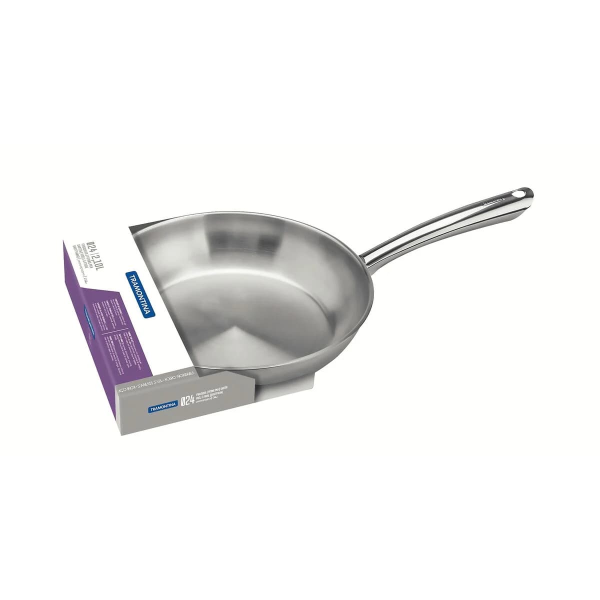 Sarten Tramontina Inducción 24 Cm Triple Fondo Acero Inox — miniatura 2