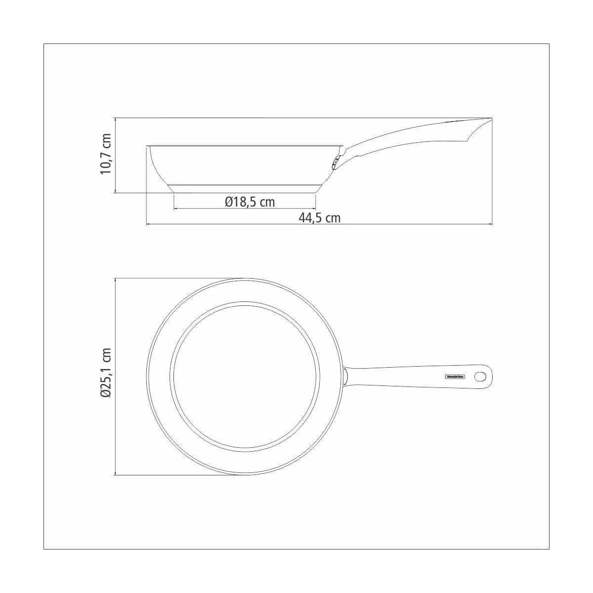 Sarten Tramontina Inducción 24 Cm Triple Fondo Acero Inox — miniatura 4