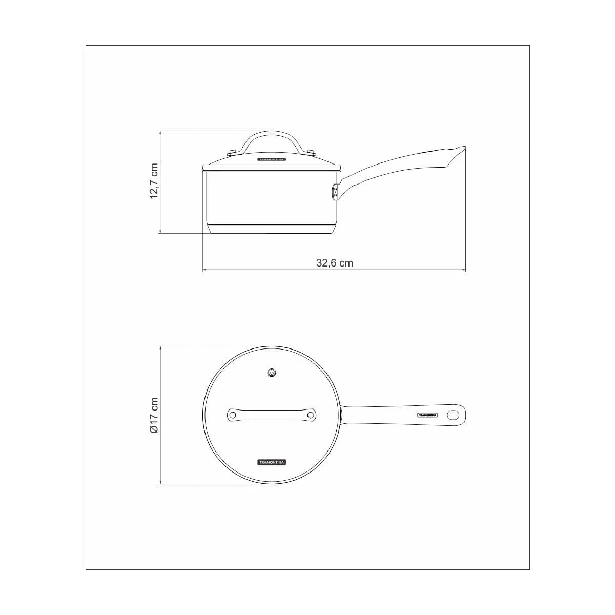 Olla Tramontina Induccion Acero Inox 16 Cm 1,4 Litros Una — miniatura 2