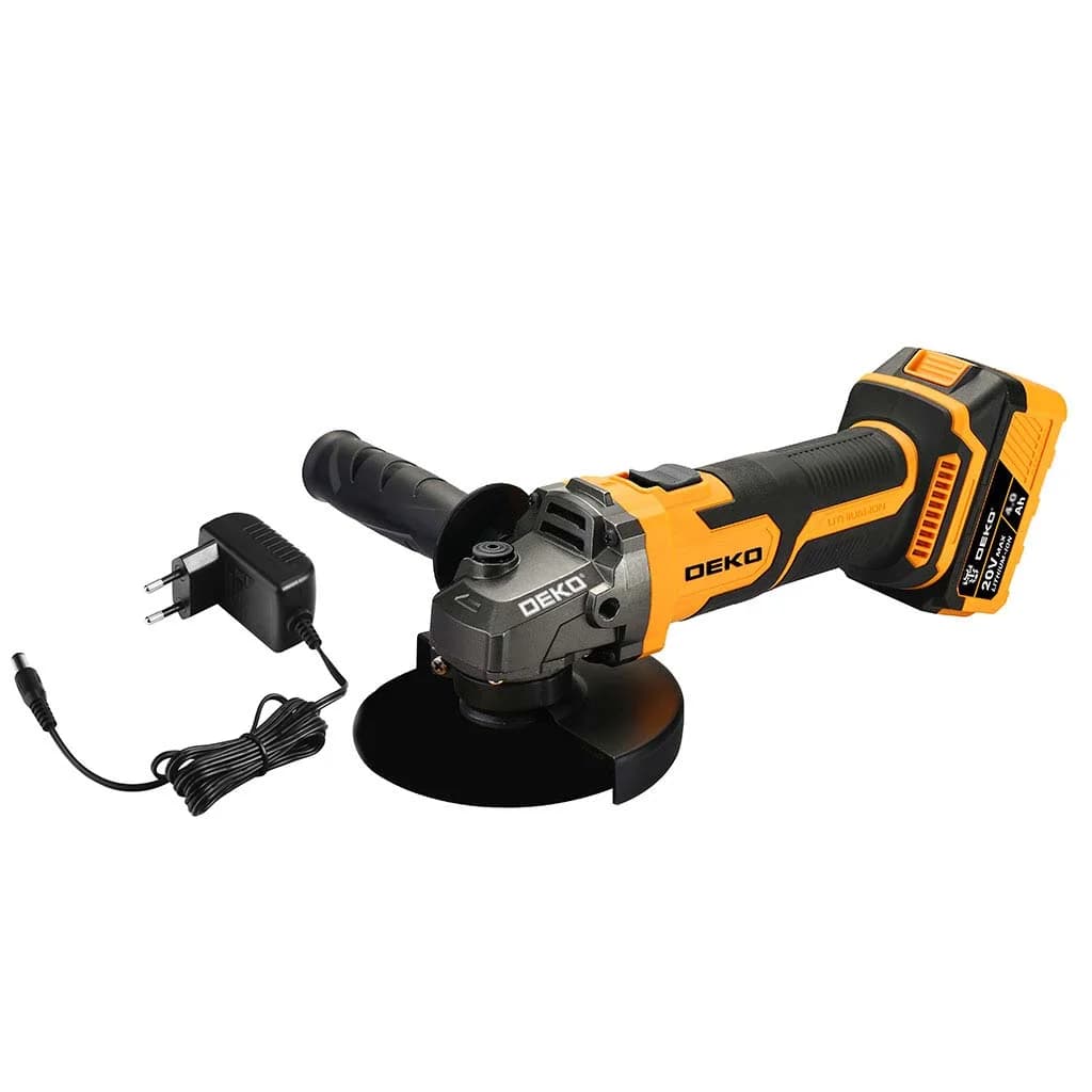 Amoladora Angular 5'' 20v Deko Bateria Cargador Dkag20q1y-s1 — imagen 1 de 4