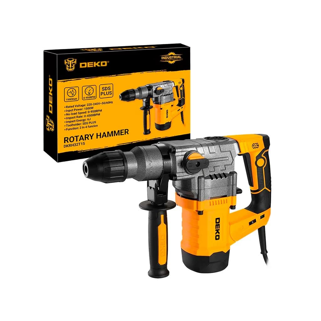 Rotomartillo 32mm 1500w 6j Sds Plus Dkrh32t15 Deko 230v — miniatura 4