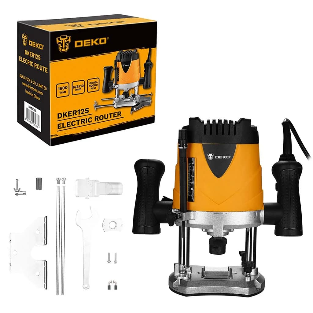 Trompo De Mano-router 6/8/12mm 1500w Dker12s Deko 50hz — imagen 1 de 3