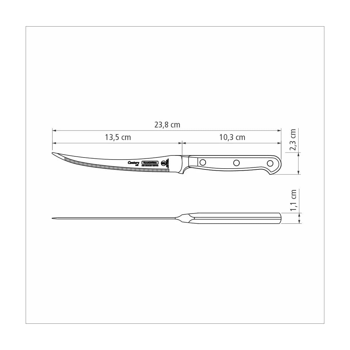 Cuchillo De Tomate Tramontina 5 Tramontina Acero Century — miniatura 2