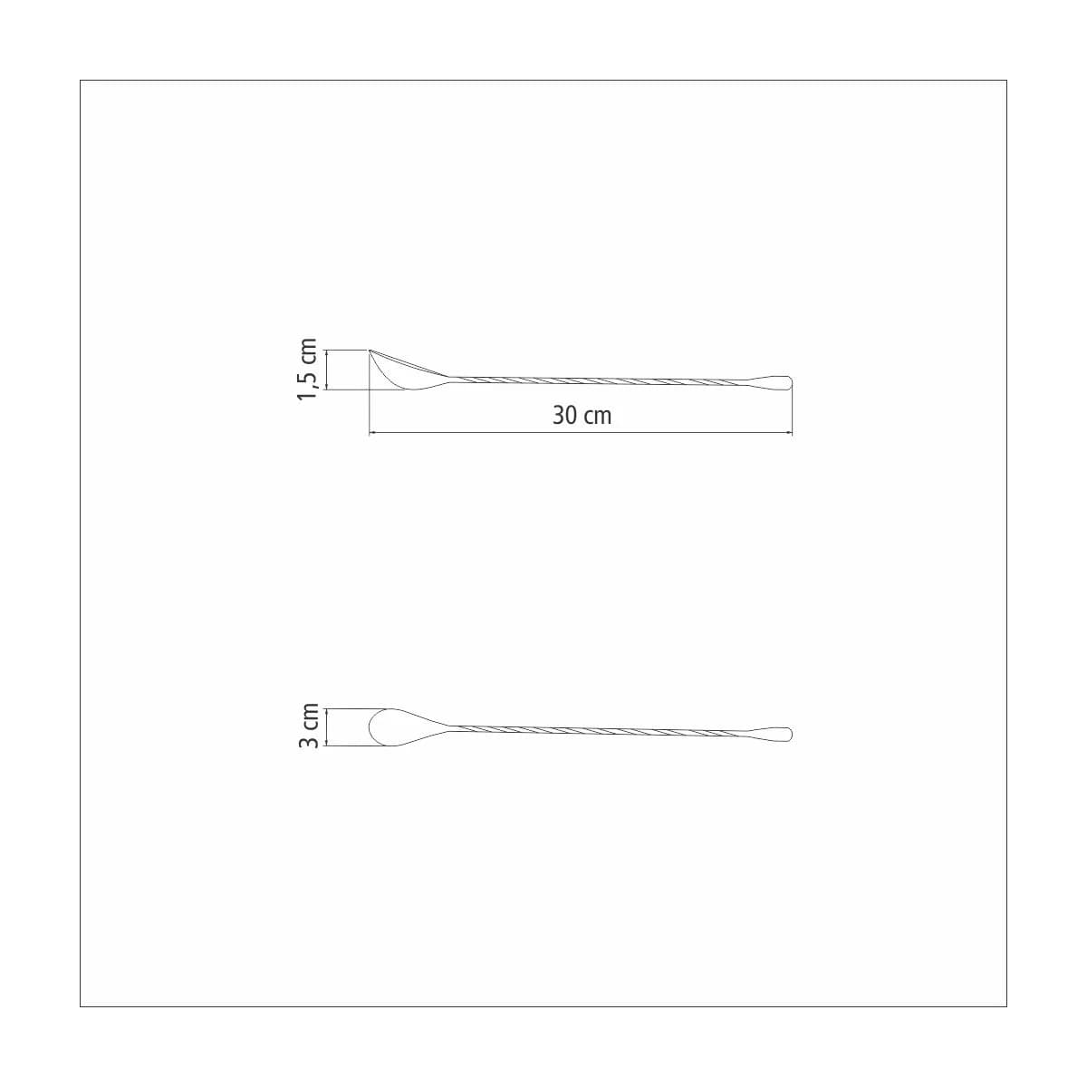 Cuchara Cocteleria Espiral Acero Inoxidable Tramontina 30 Cm — miniatura 3