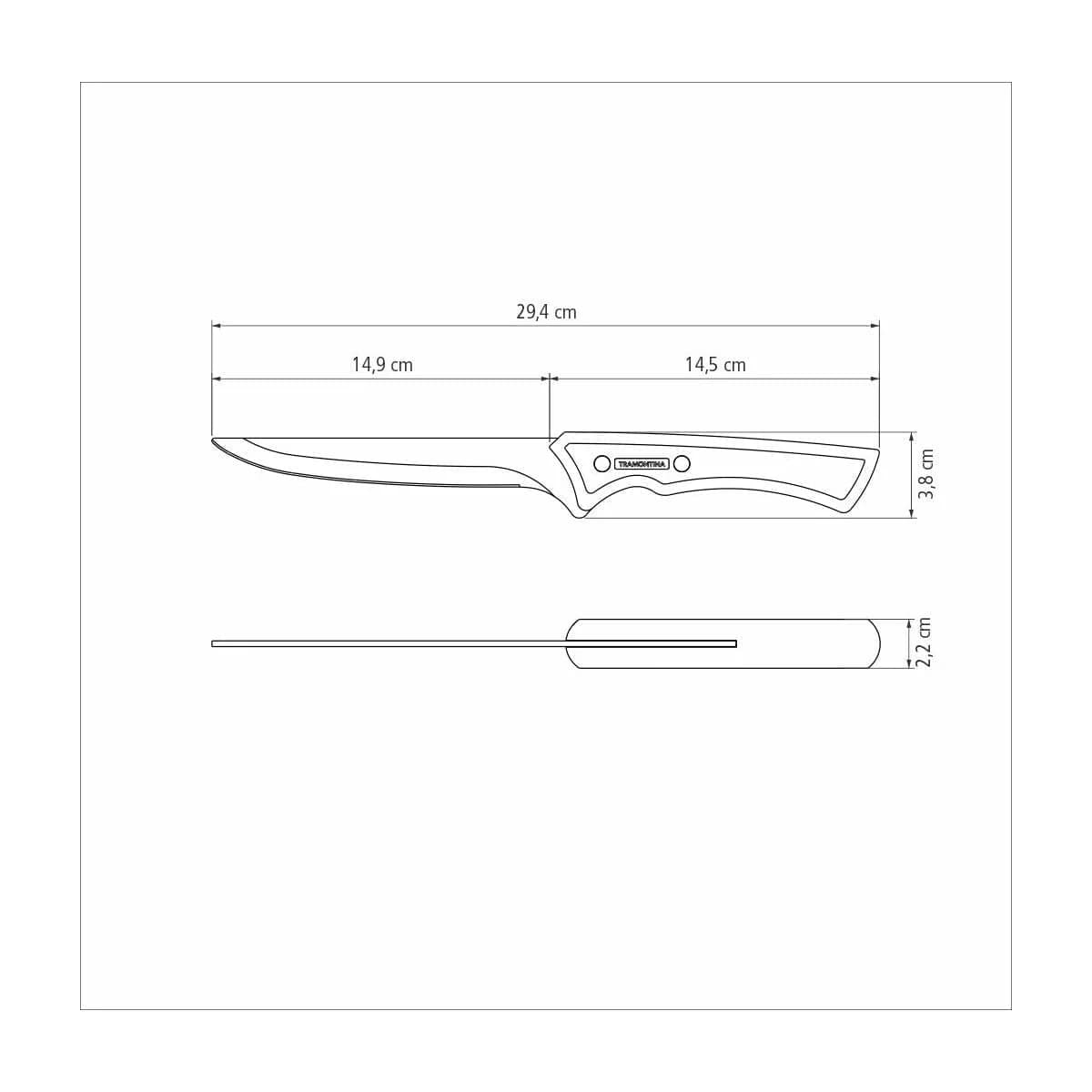 Cuchillo Deshuesar Tramontina Black Acero Inox 6 Pulgadas — miniatura 5