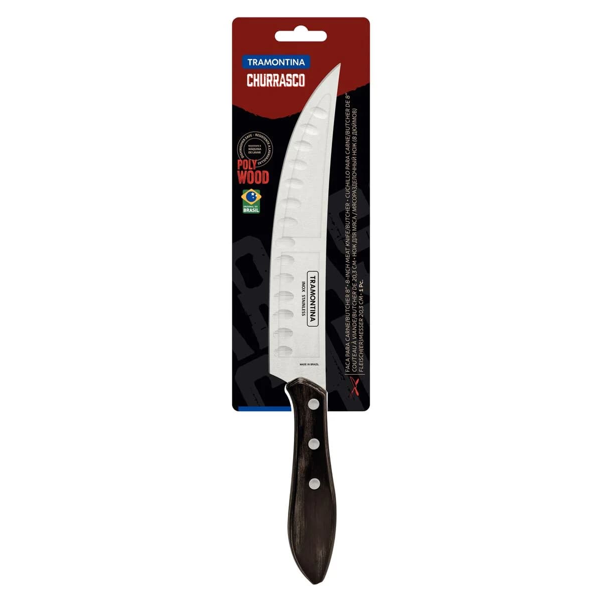 Cuchilla De Carne Tramontina Polywood 8 Acero Inox Butcher — miniatura 2