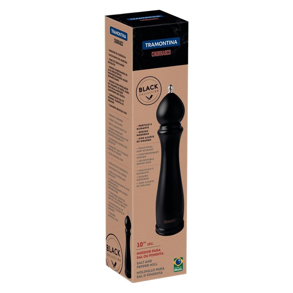 Molinillo Tramontina Churrasco Black Sal Pimienta 10 25 Cm — miniatura 2