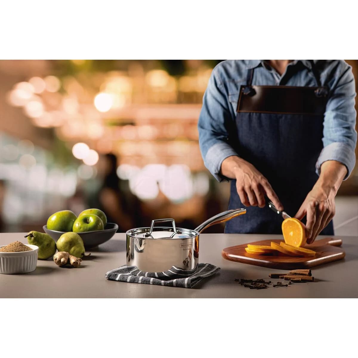 Olla Tramontina Triple Fondo Acero Inox 16 Cm 1,7 Lts Grano — miniatura 6