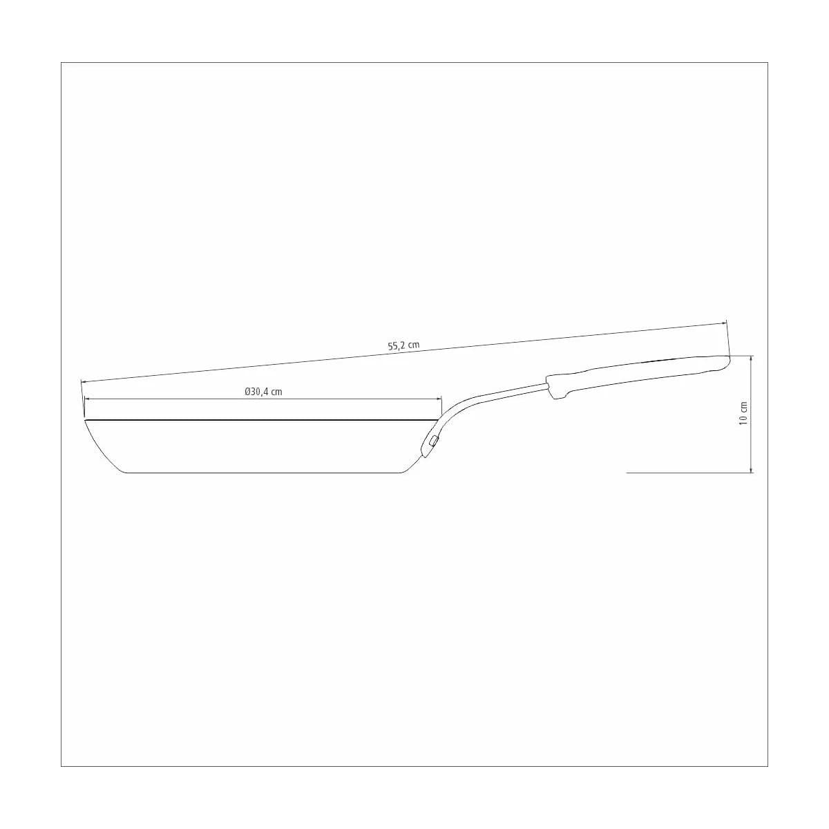 Sarten De Hierro Tramontina Profesional 30 Cm 2,4 Lts Negro — miniatura 3