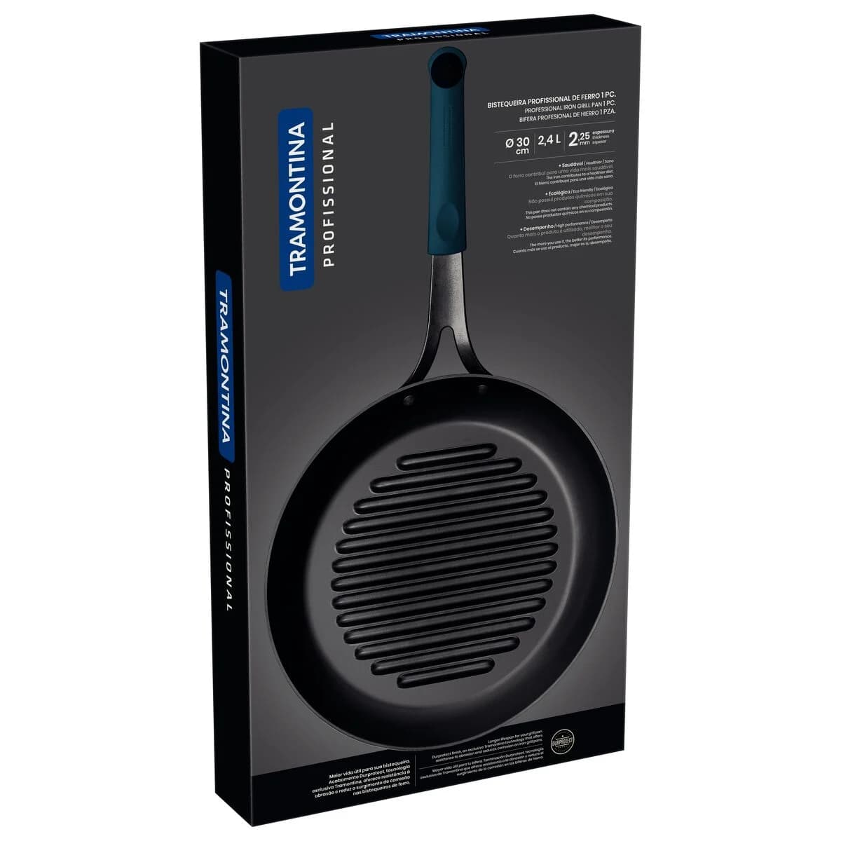 Sarten De Hierro Tramontina Profesional 30 Cm 2,4 Lts Negro — miniatura 4