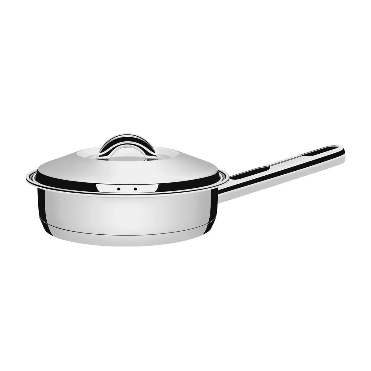 Sarten Con Tapa Tramontina Induccion 24 Cm Acero Inoxidable — imagen 1 de 4