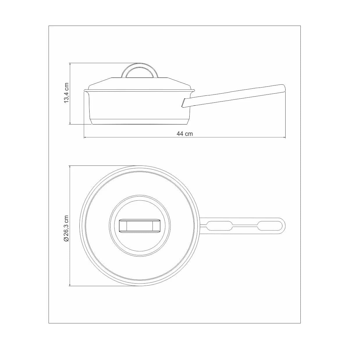 Sarten Con Tapa Tramontina Induccion 24 Cm Acero Inoxidable — miniatura 3