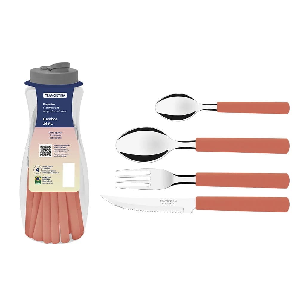 Juego De Ollas Bateria Tramontina Rosa 25 Piezas Asaderas — miniatura 4