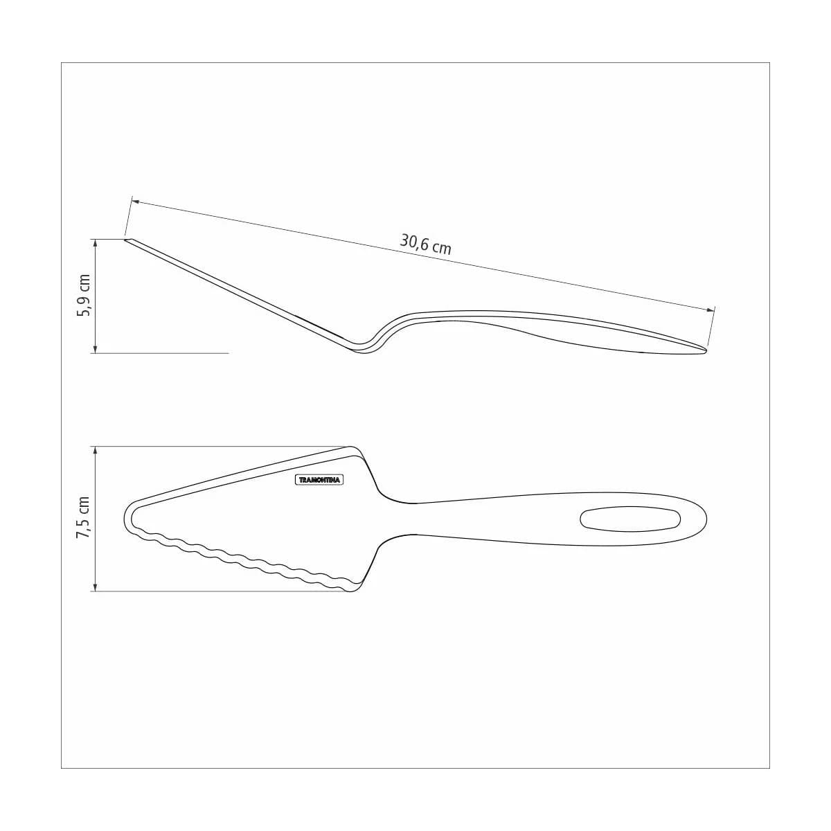 Espatula De Nylon Tramontina Para Tortas Ability Negra 30 Cm — miniatura 3