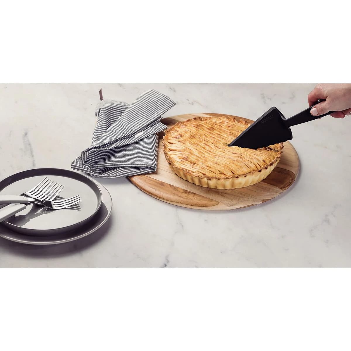 Espatula De Nylon Tramontina Para Tortas Ability Negra 30 Cm — miniatura 4