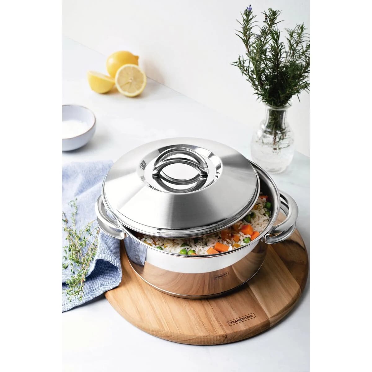 Olla Tramontina Acero Inoxidable Induccion 4,7 Litros Solar — miniatura 4