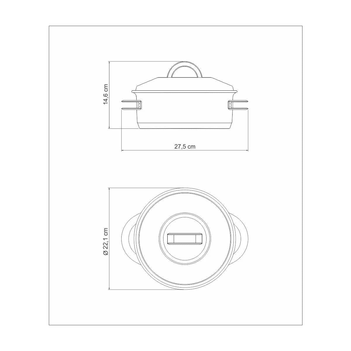 Olla Tramontina Acero Inoxidable Induccion 2,9 Litros Solar — miniatura 3