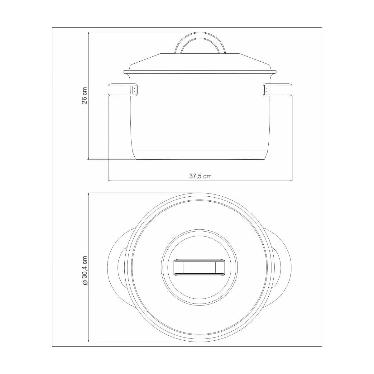 Olla Tramontina Acero Inoxidable Induccion 11,9 Litros Solar — miniatura 3