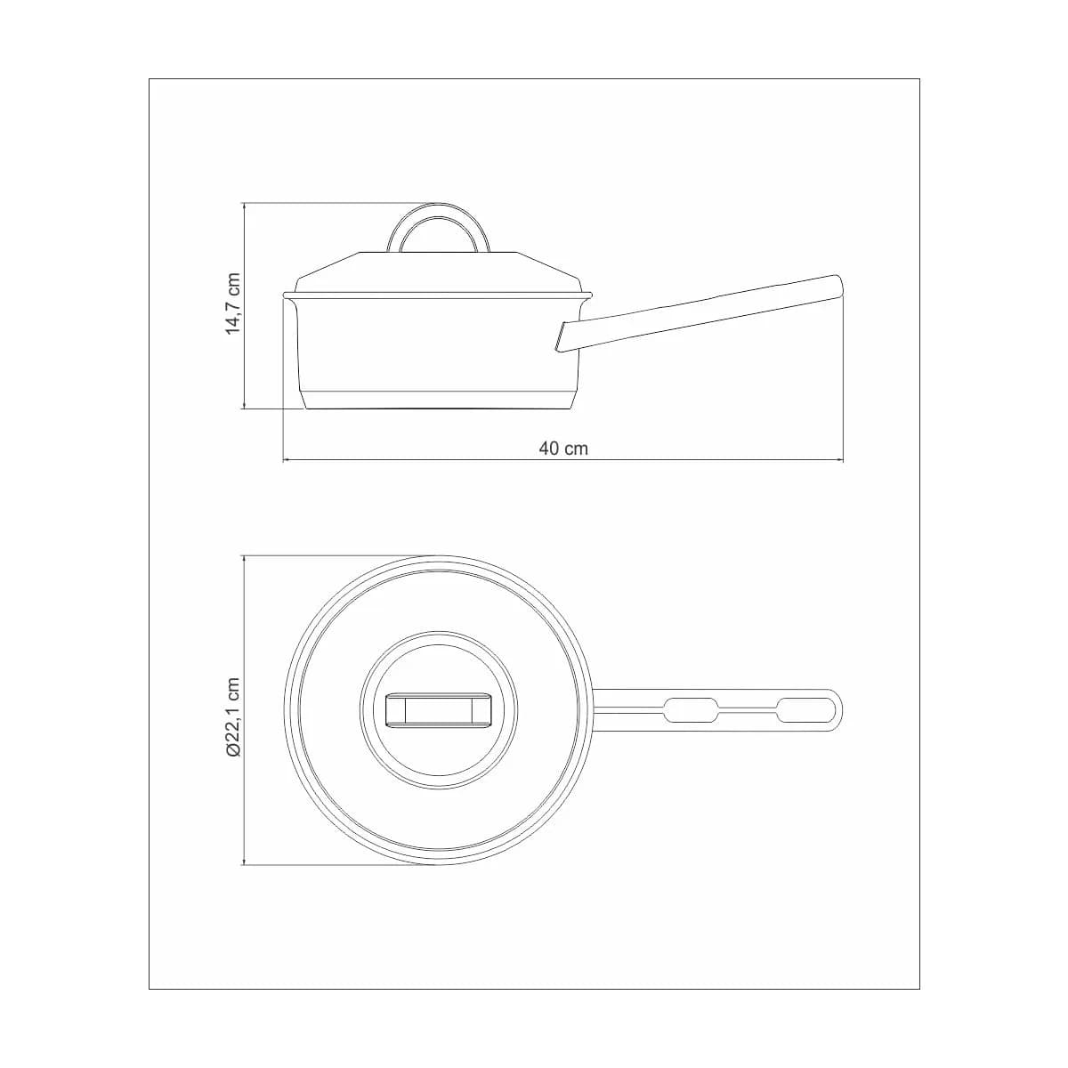 Olla Tramontina Acero Inoxidable Induccion 2,9 Litros Solar — miniatura 3