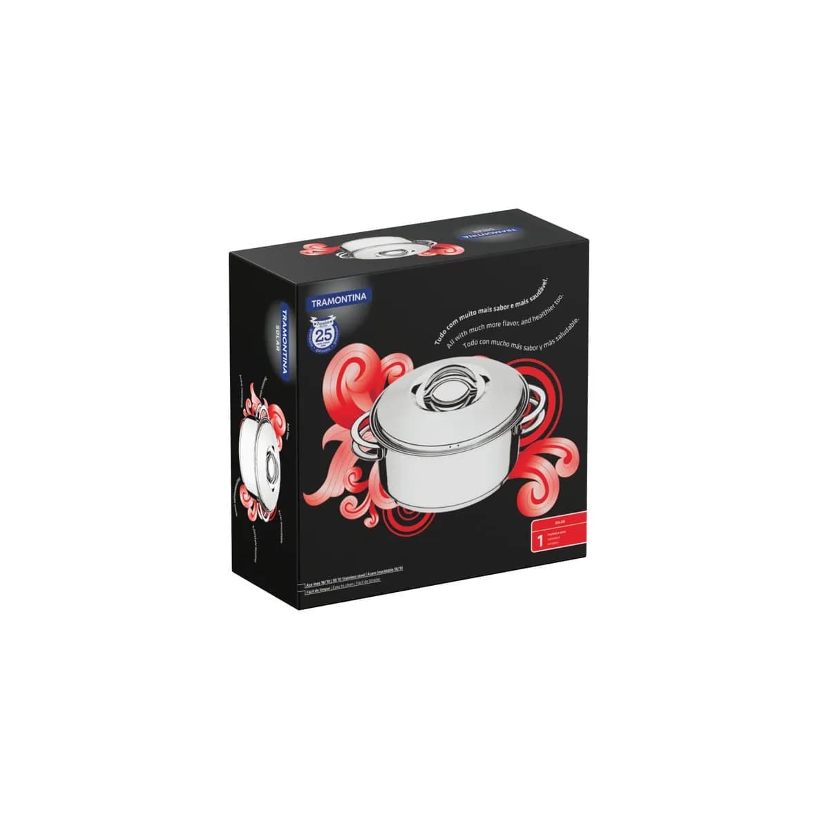 Olla Tramontina Acero Inoxidable Induccion 7,7 Litros Solar — miniatura 2