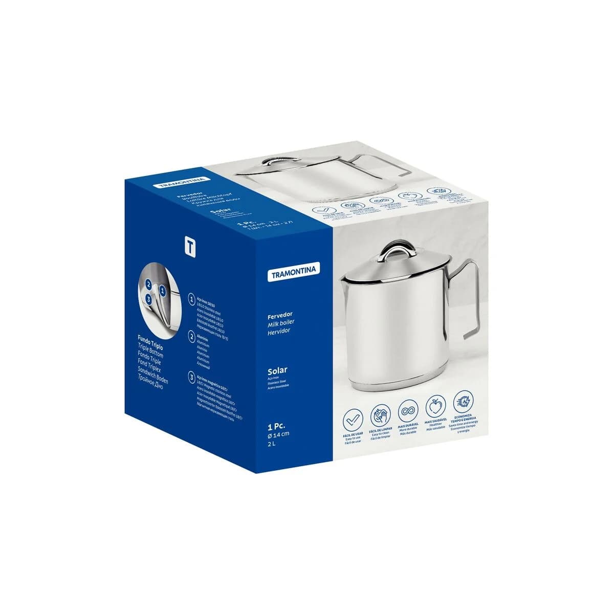 Hervidor Tramontina Acero Inox Induccion 2,10 Litros Solar — miniatura 2