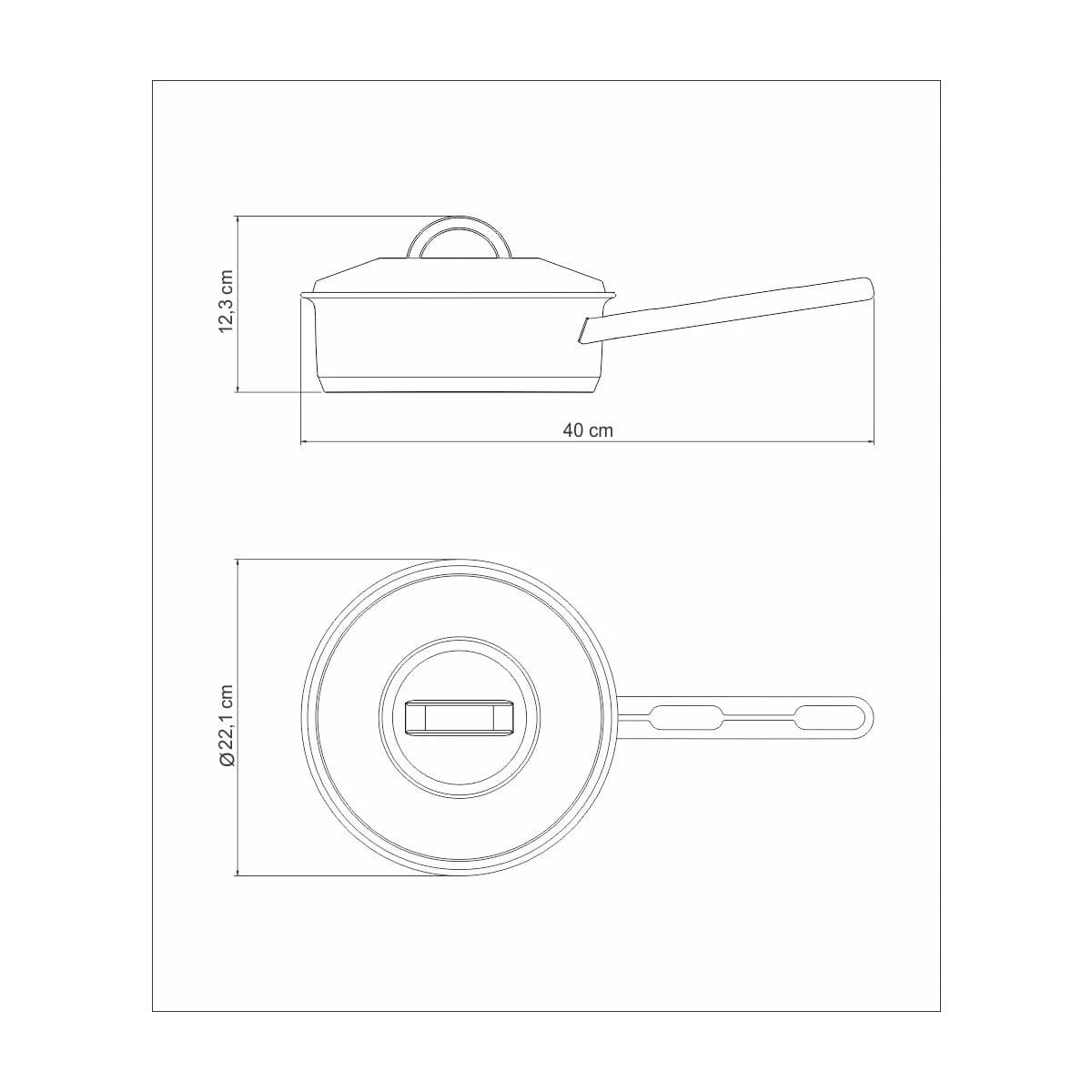 Sarten Con Tapa Tramontina Induccion 20 Cm Acero Inoxidable — miniatura 3