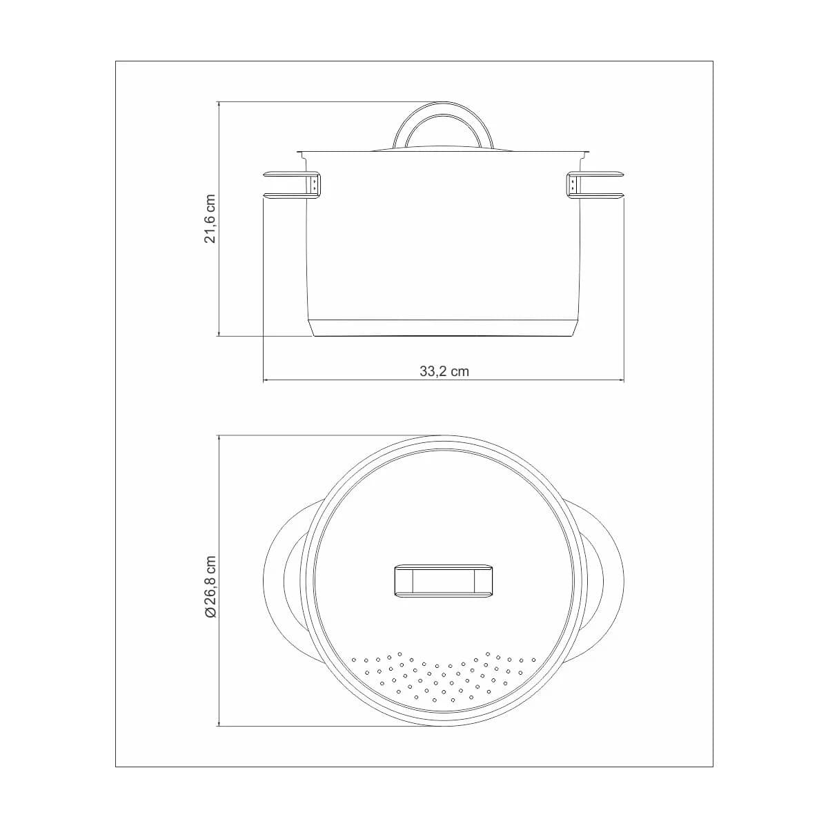 Olla De Pasta Tramontina Acero Inox Induccion 7,7 Lts Solar — miniatura 3