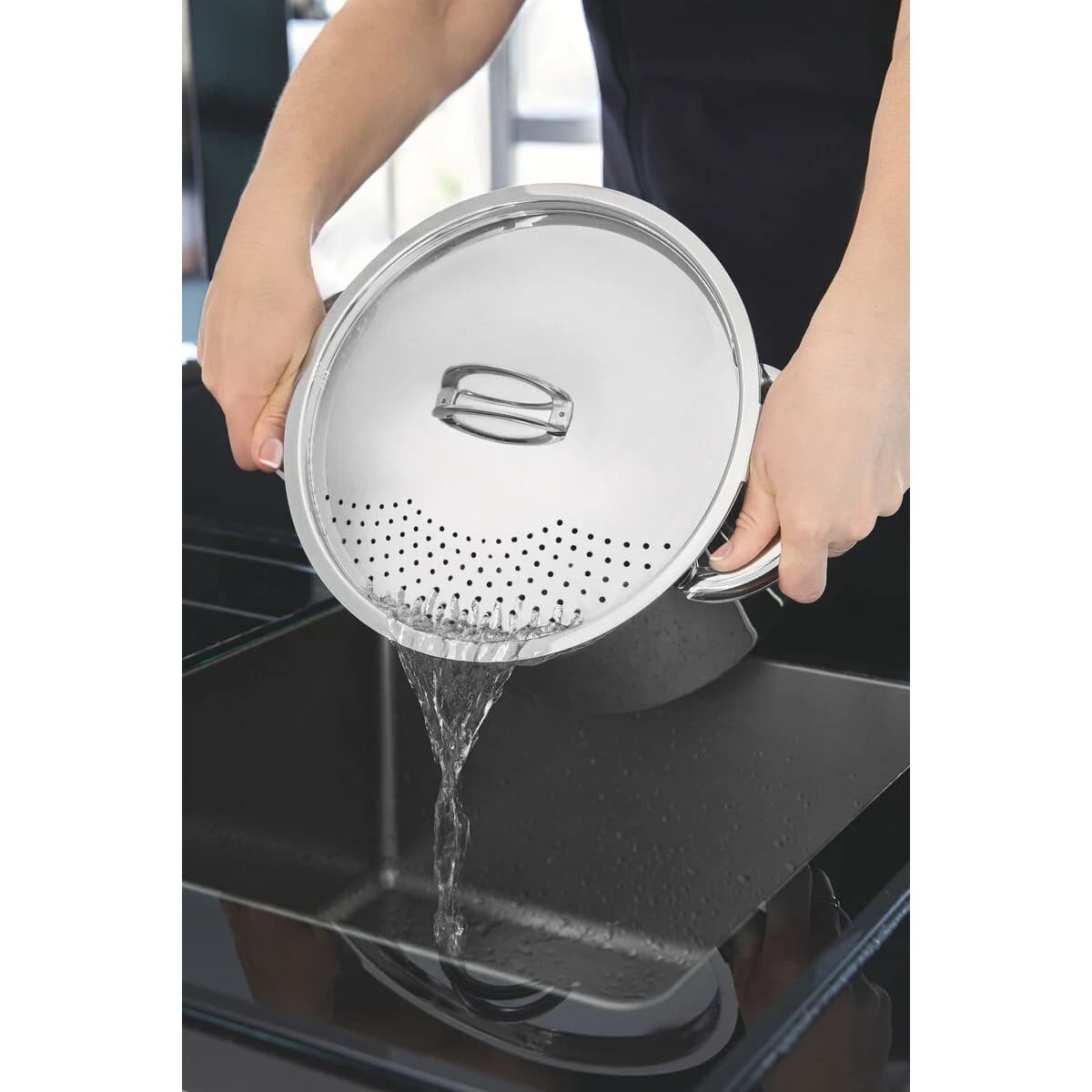Olla De Pasta Tramontina Acero Inox Induccion 7,7 Lts Solar — miniatura 4