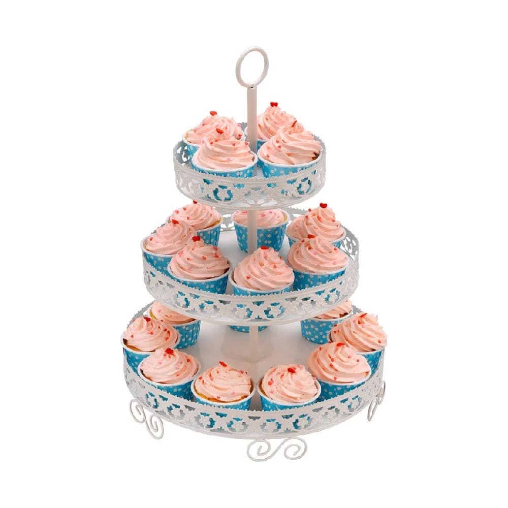 Base Soporte Porta Muffins Cupcakes Postres Metal 30 X 42 Cm — imagen 1 de 2