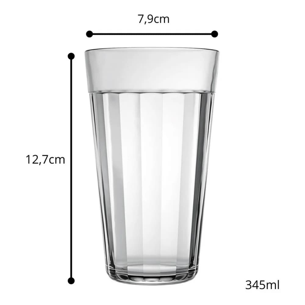 Vaso De Vidrio Refresco Nadir Americano 345 Ml X6 Unidades — miniatura 2