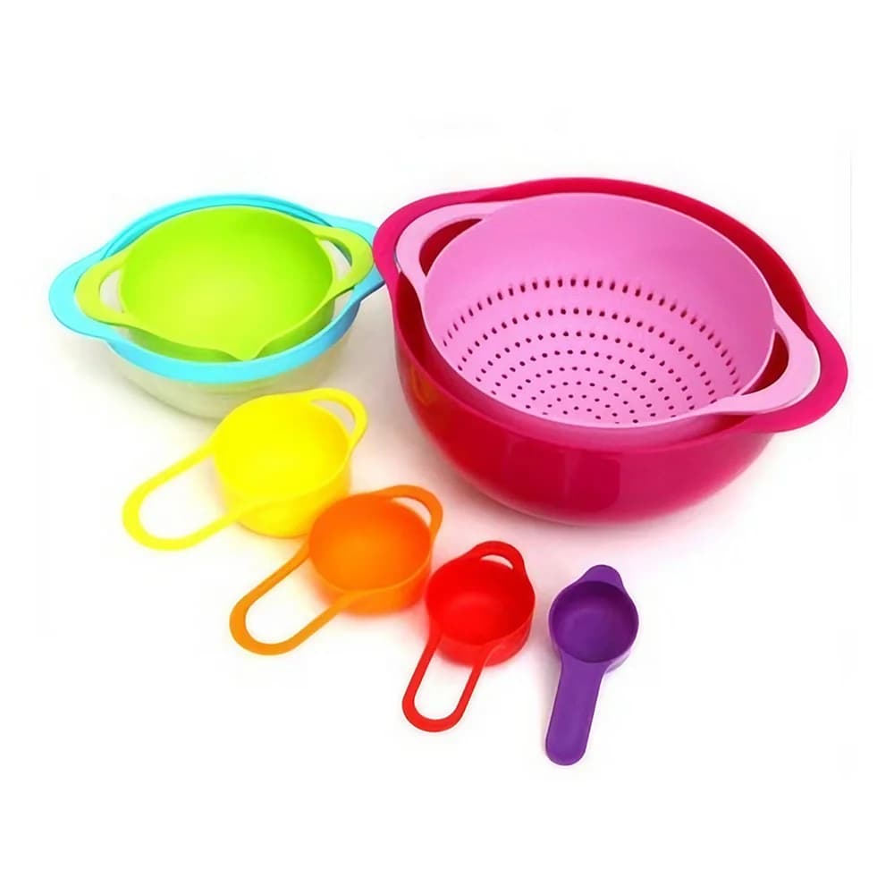 Juego De Medidoras Cocina Plastico Bowl Taza 8 Piezas — imagen 1 de 2