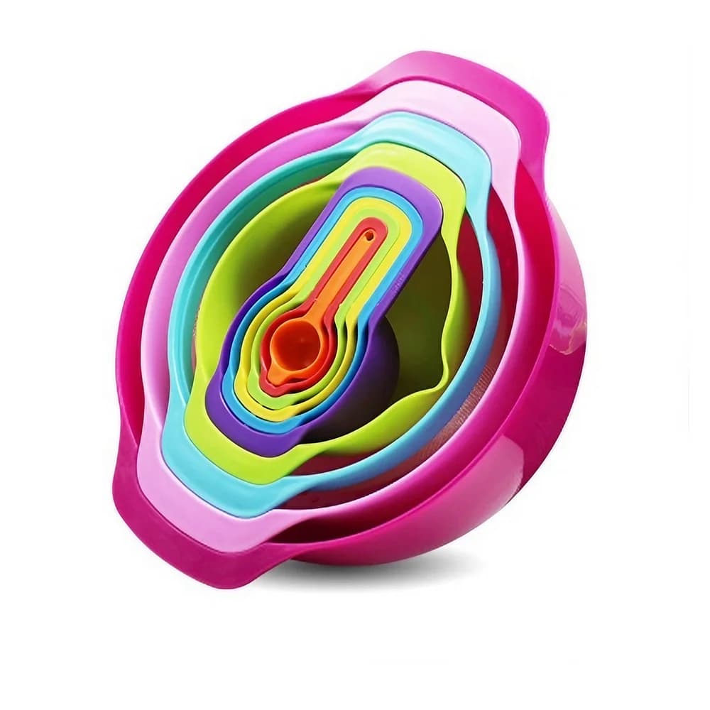 Juego De Medidoras Cocina Plastico Bowl Taza 8 Piezas — imagen 2 de 2
